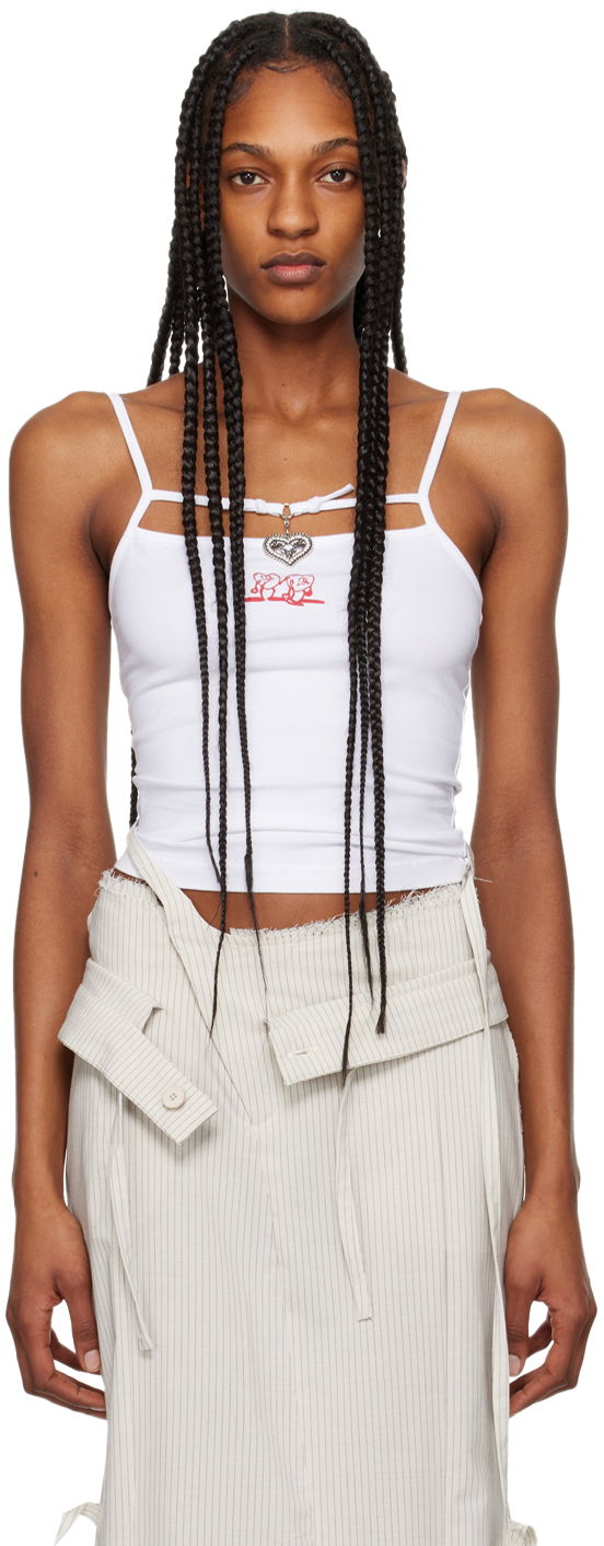 Majica bez rukava Ottolinger Ottolinger Charmed Tank Top Bijela | 1503803