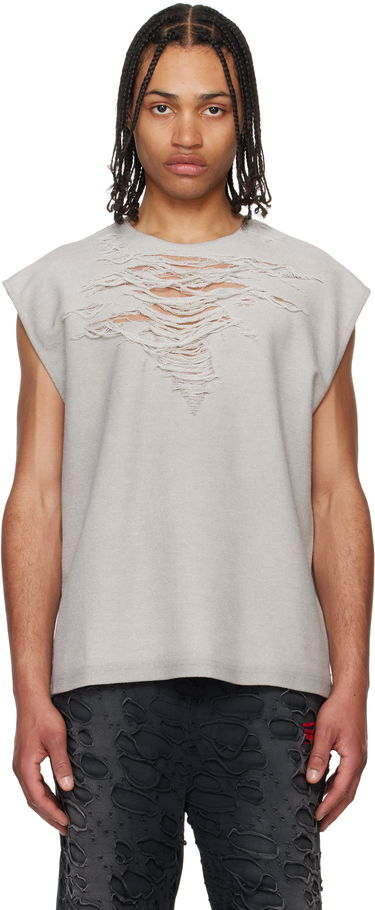 Majica bez rukava Diesel Diesel S-Rub-SL Distressed Tank Top Siva | A19115-0PLAI-97C, 0