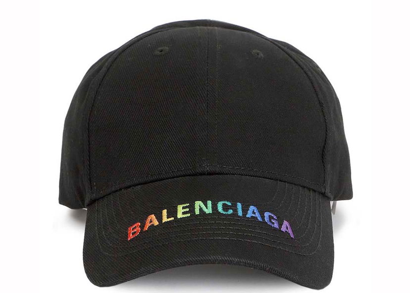 Kapa Balenciaga Logo Embroidered Cap Black/Multi Crna | 564206 410b7 1000