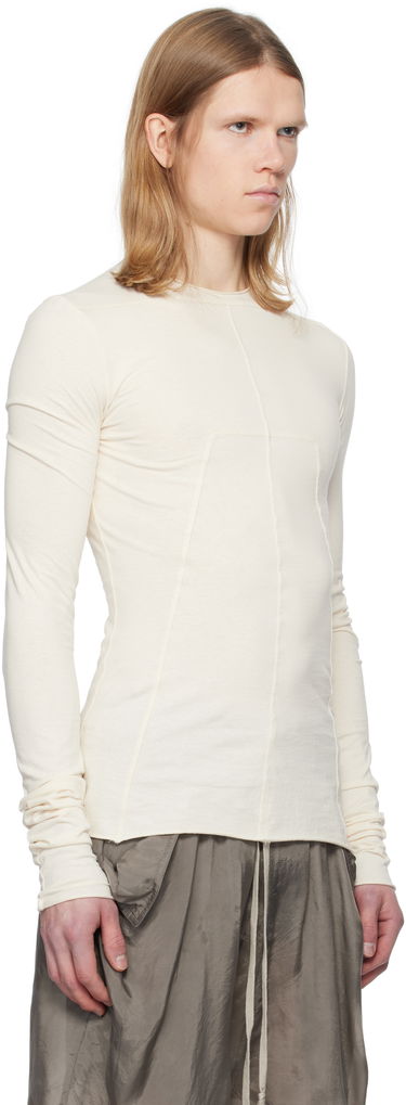 Majica kratkih rukava Rick Owens Rick Owens Hollywood Classic Long Sleeve T-Shirt Bijela | RU01E5271 JNC, 1