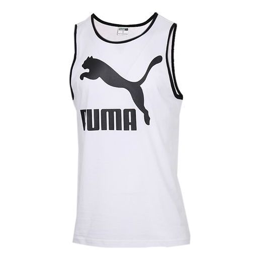 Majica bez rukava Puma Classics Logo Graphic Tank Top Bijela | 597456-02