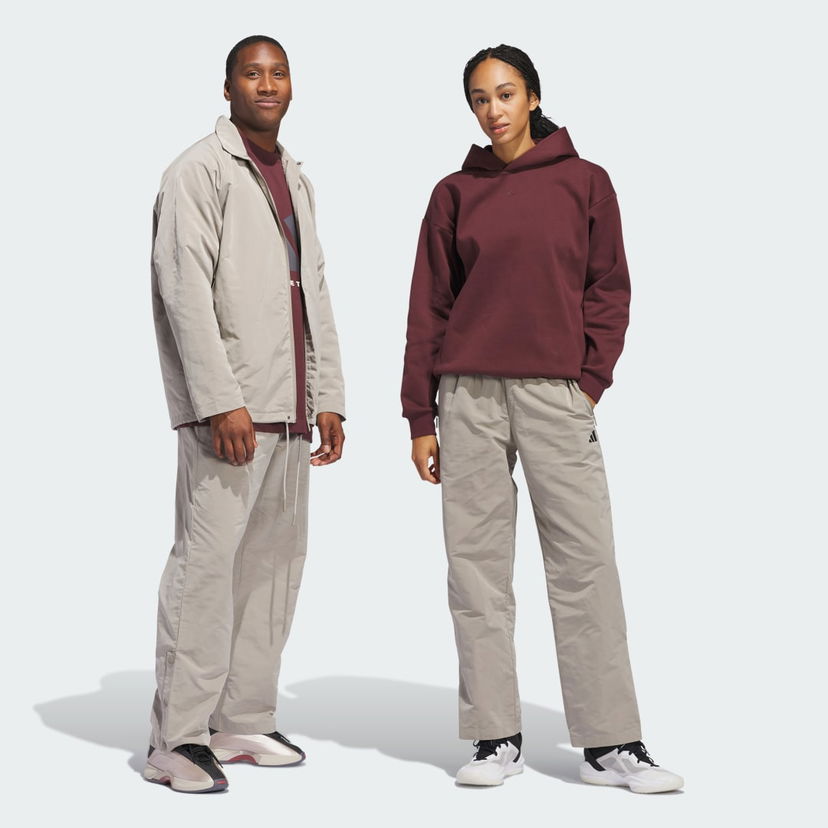 Dukserice adidas Performance Basketball Woven Pants Tamnocrvena | JC7838