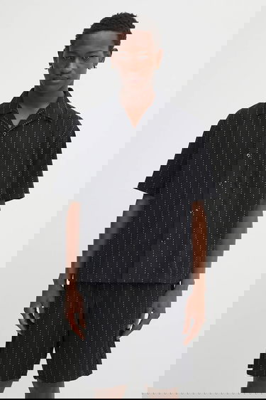 Košulja Neighborhood NEIGHBORHOOD Dobby Hawaiian Relaxed Fit Shirt Crna | 251TSNH.SHM08, 0