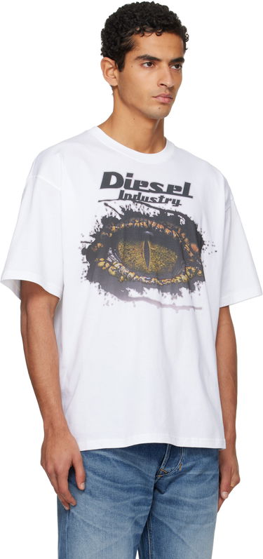 Majica kratkih rukava Diesel T-Boxt T-shirt with Eye Graphic Print Bijela | A19640-0PLAT-100, 1