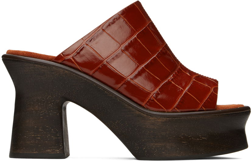 Dodaci FERRAGAMO Ferragamo Samanta Platform Heeled Mules Smeđa | 01E077 758219