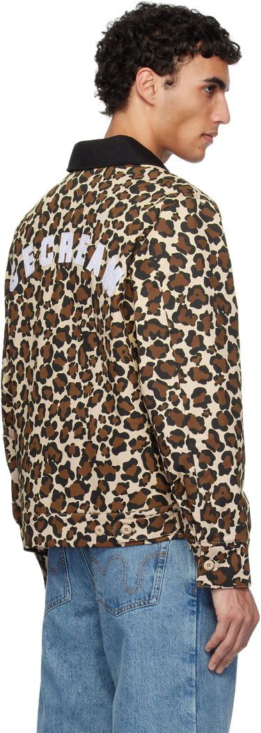 Jakna BBC IceCream ICECREAM Work Jacket with Leopard Print and Graphic Appliqué Bež | IC25174, 2