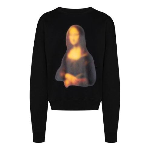 Džemper Off-White Off-White Mona Lisa Sweatshirt Crna | OMBA035F20FLE0041010