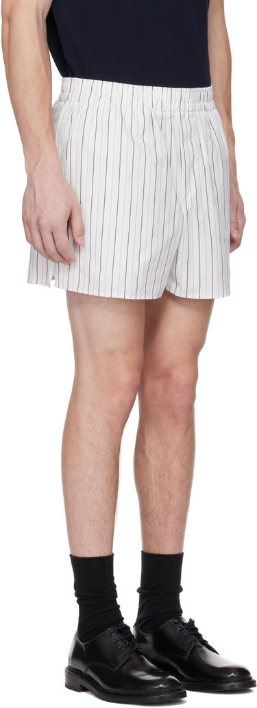 Kratke hlače AMI AMI Paris Cotton Elasticated Shorts Bijela | USO117.CO0109, 4