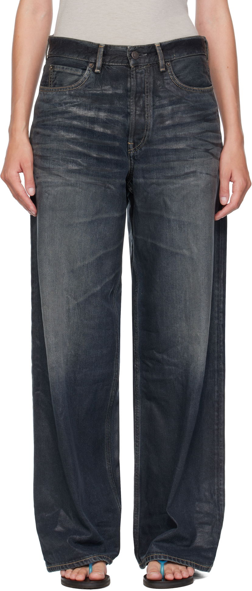 Jeans Acne Studios Acne Studios Loose Fit 1981 Jeans Plava | C00093-