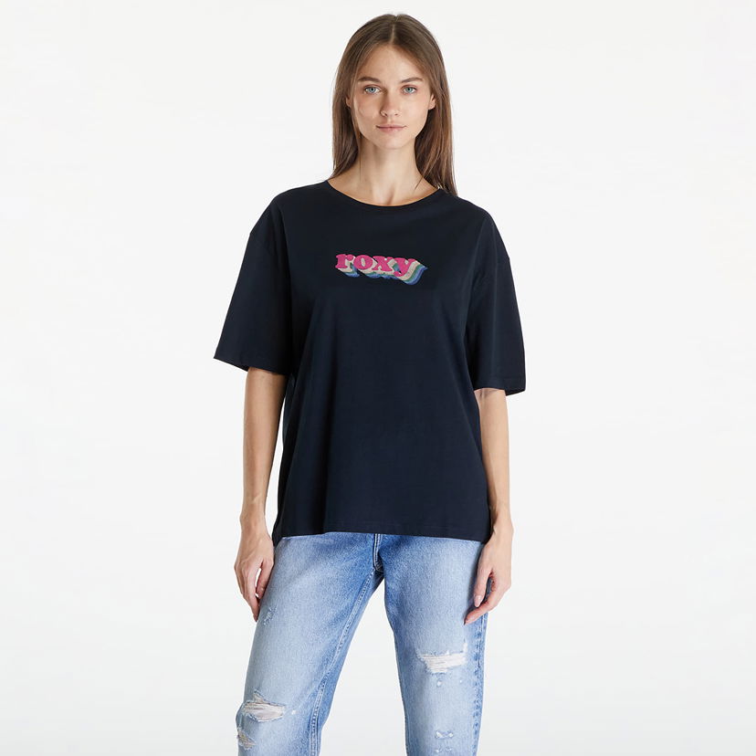 Majica kratkih rukava Roxy Sand Under The Sky Anthracite Crna | ERJZT05656-KVJ0