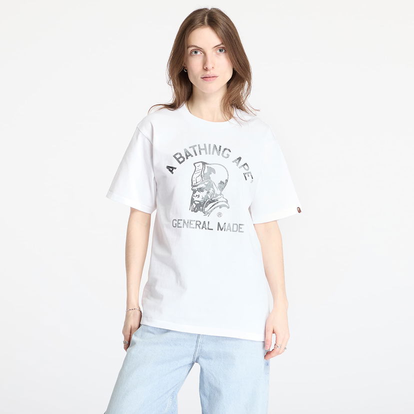 Majica kratkih rukava BAPE A BATHING APE High Tone Bleach General Made Tee Bijela | 001TEL301046MWHT