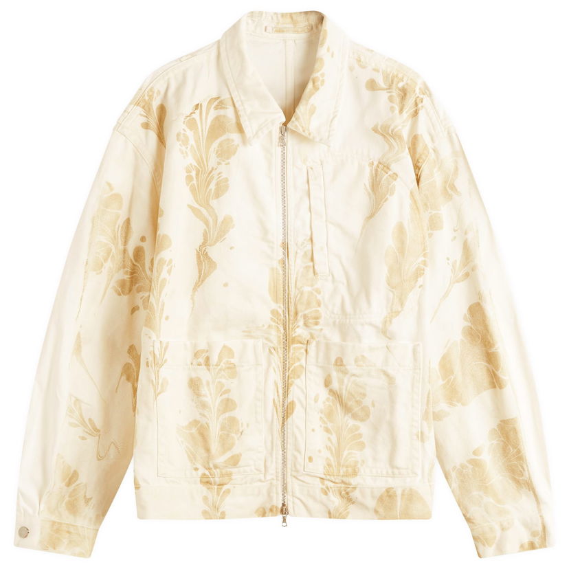 Jakna Dries Van Noten Dries Van Noten Veper Print Shirt Jacket, Size Large Bež | 251-020550-1556-979