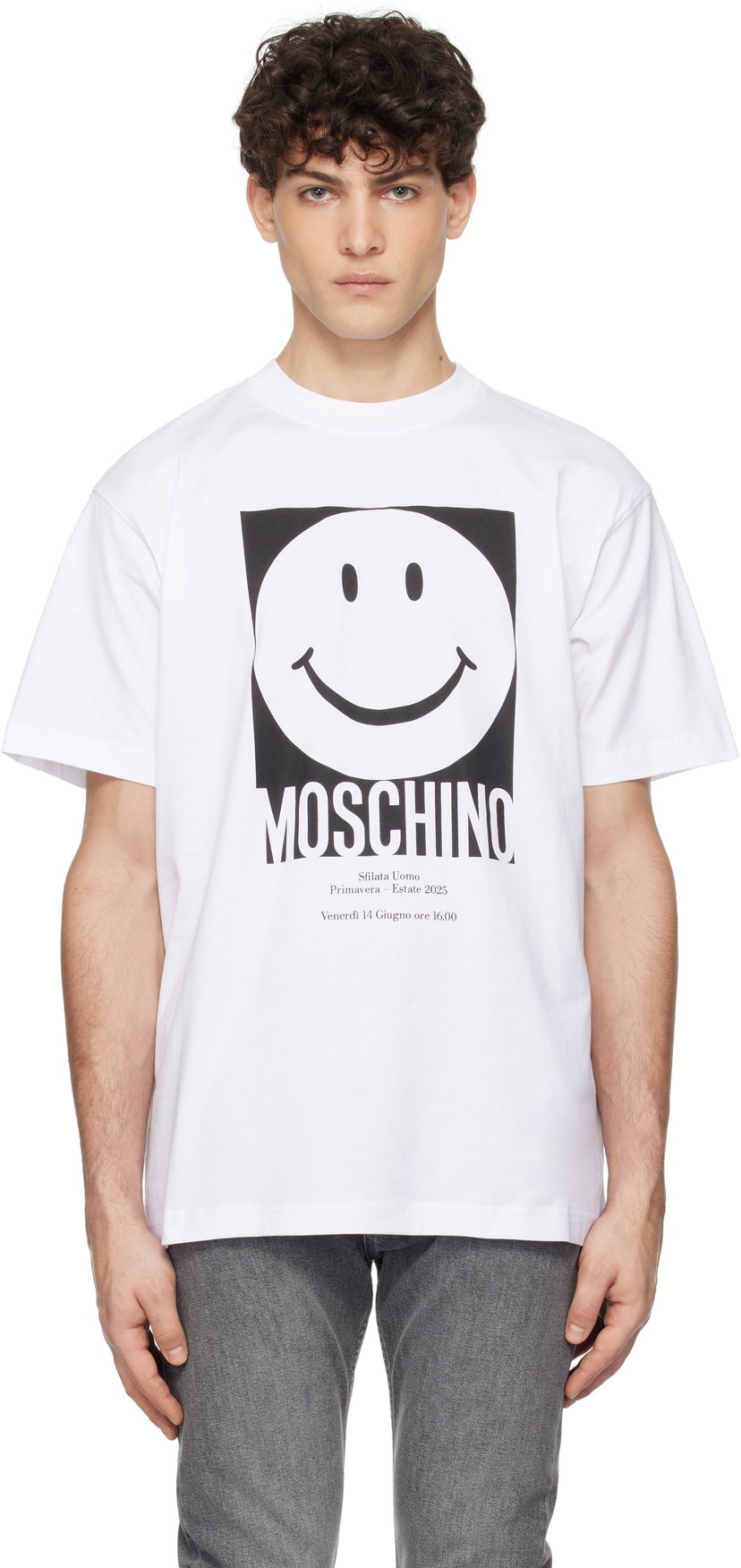 Majica kratkih rukava Moschino Moschino Smiley Graphic T-Shirt Bijela | 251ZZJ072302411001