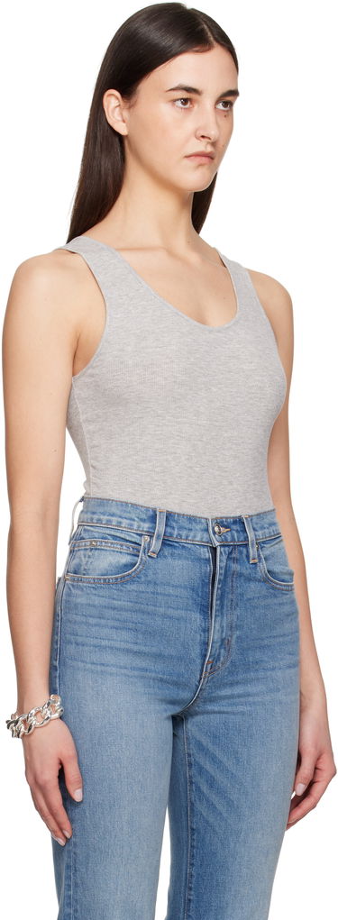 Majica bez rukava Anine Bing Anine Bing Ginny Scoop Neck Sleeveless Bodysuit Siva | A-08-10672-GRM5, 1