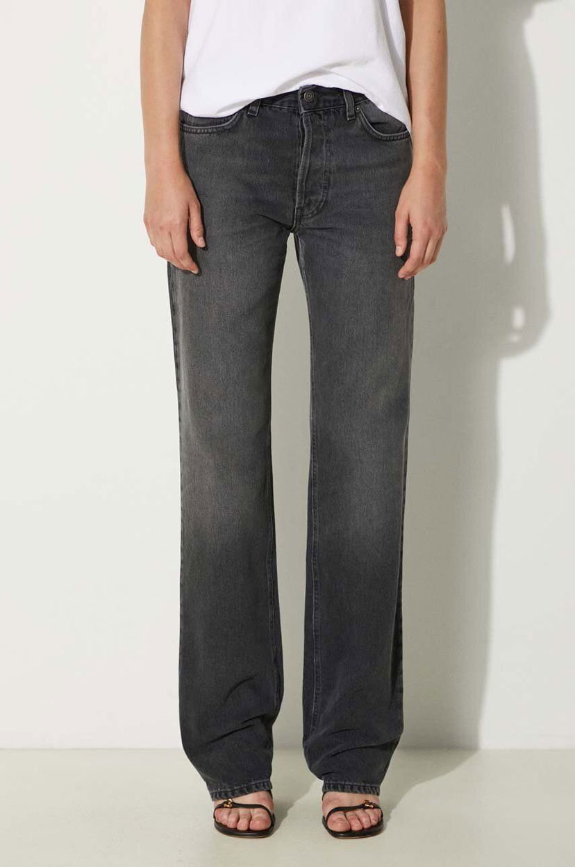 Jeans Fiorucci Straight Fit High Waist Jeans Crna | W01FPDJE075DN01DN05