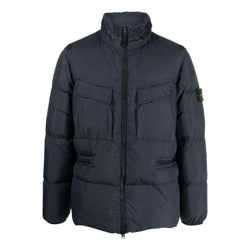 Pernata jakna Stone Island Patch Crinkle Labs Down Padded Jacket Plava | 771540123-V0020