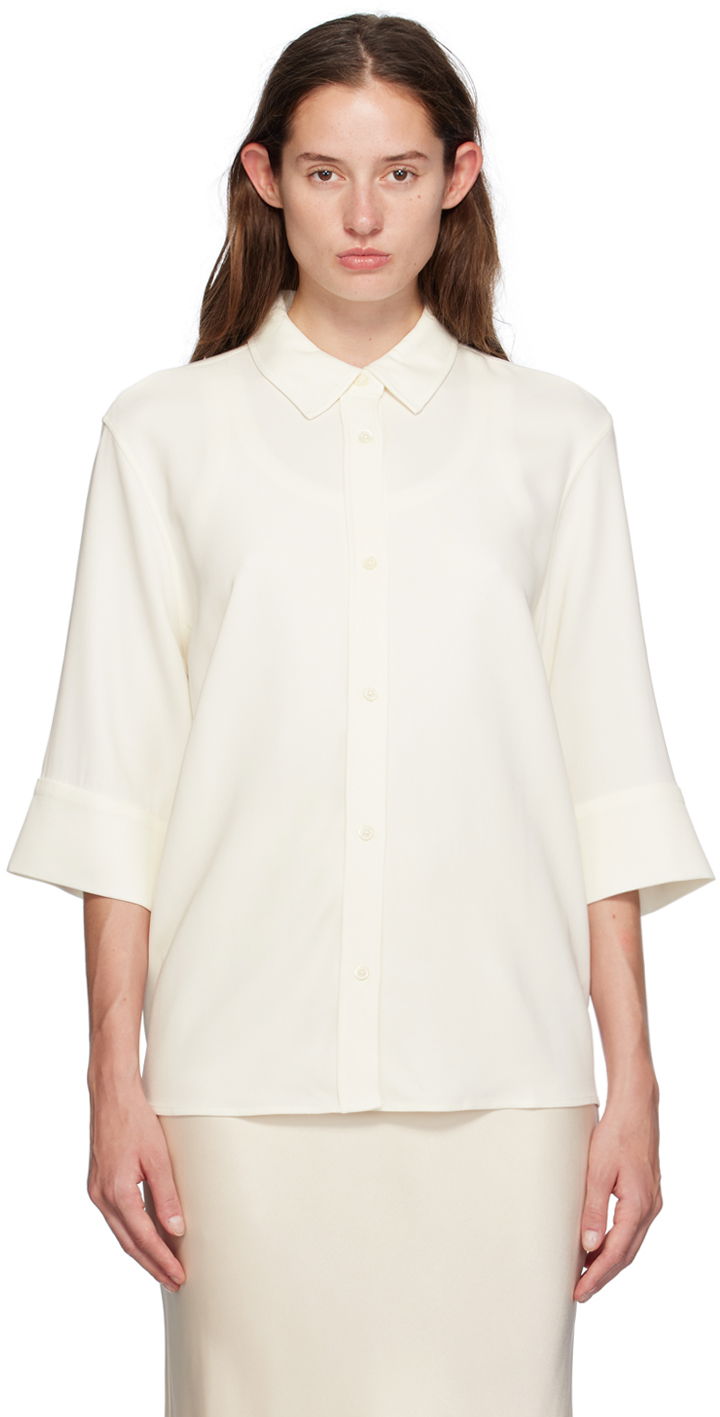Košulja Anine Bing Silk Blouse Bijela | A-07-5841-IVY26