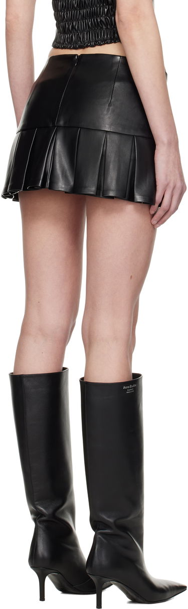 Suknja MISBHV MISBHV School Faux-Leather Pleated Miniskirt Crna | 250W859, 2