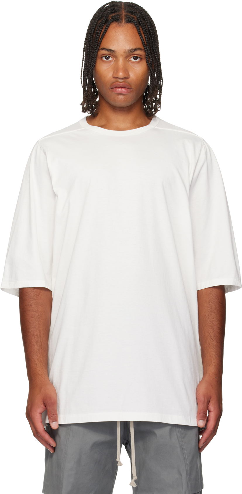 Majica kratkih rukava Rick Owens Rick Owens Concordians Jumbo Short Sleeve T-Shirt Bijela | RU02E1274 JA