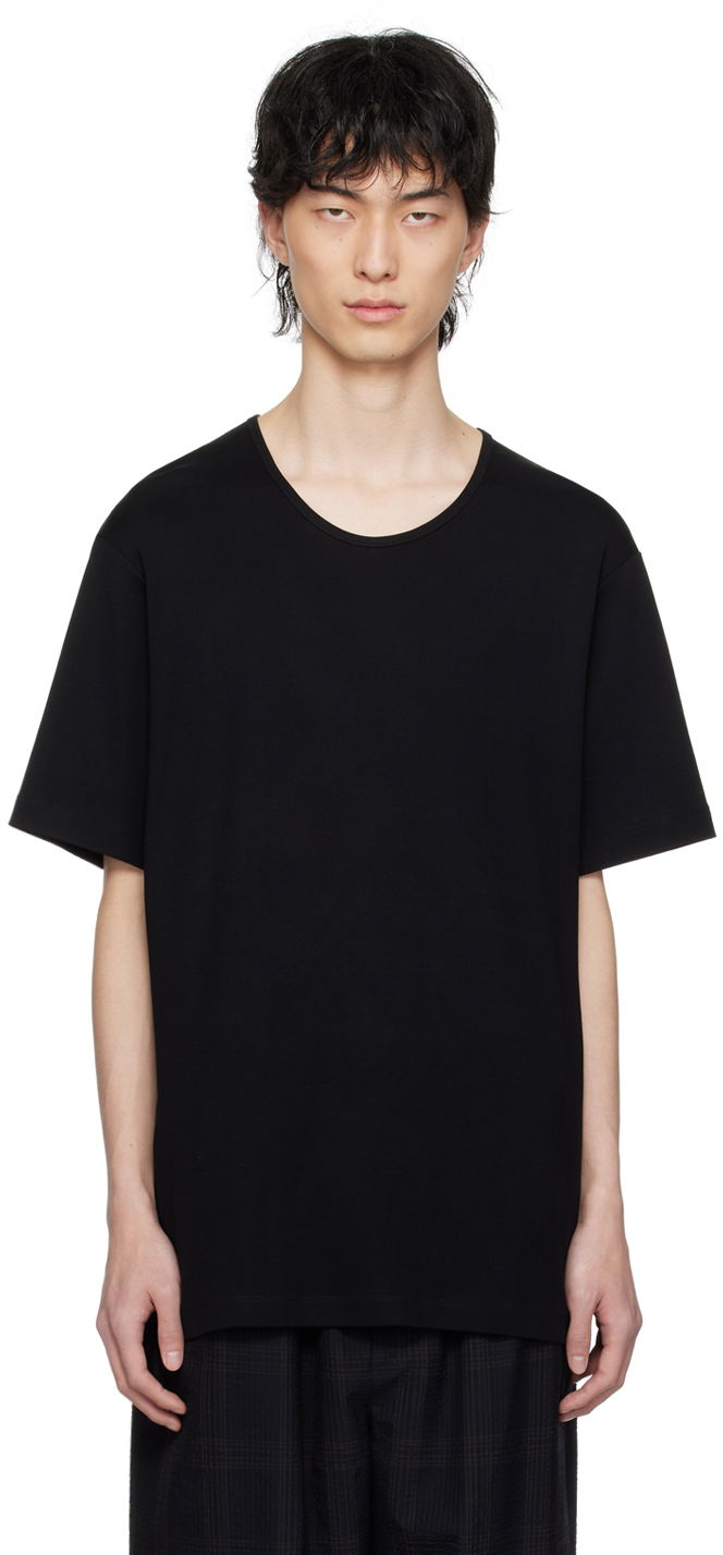 Majica kratkih rukava LEMAIRE LEMAIRE Rib Knit T-Shirt Crna | TO1109 LJ1016