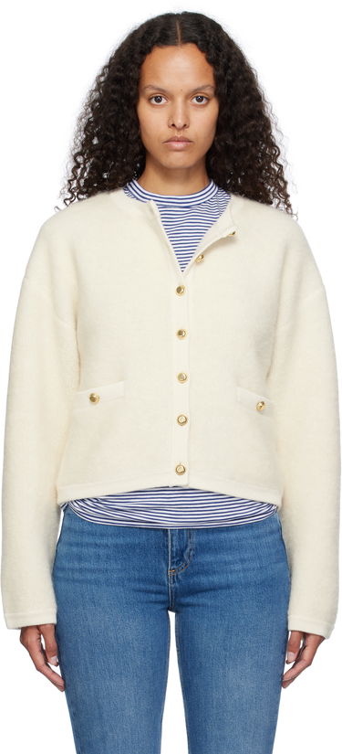 Džemper rag & bone rag & bone Kaia Boucle Cardigan Bijela | WAS24F047AA47, 0