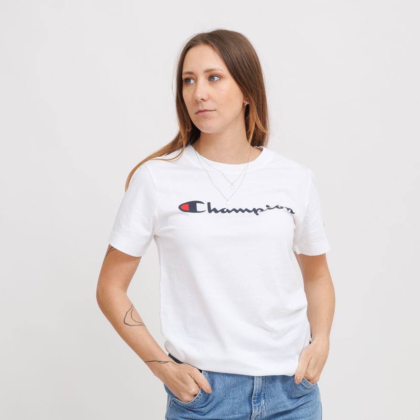 Majica kratkih rukava Champion Champion Script Logo T-Shirt Bijela | 118090-WW001