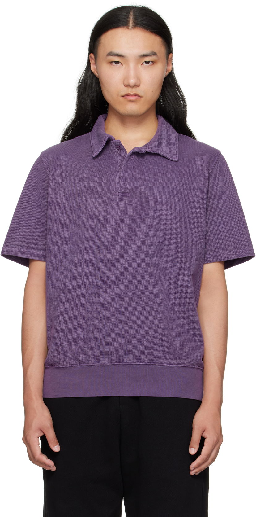 Polo majica LES TIEN Les Tien Piqué Banded Tennis Polo Ljubičasta | PK-2070-PD