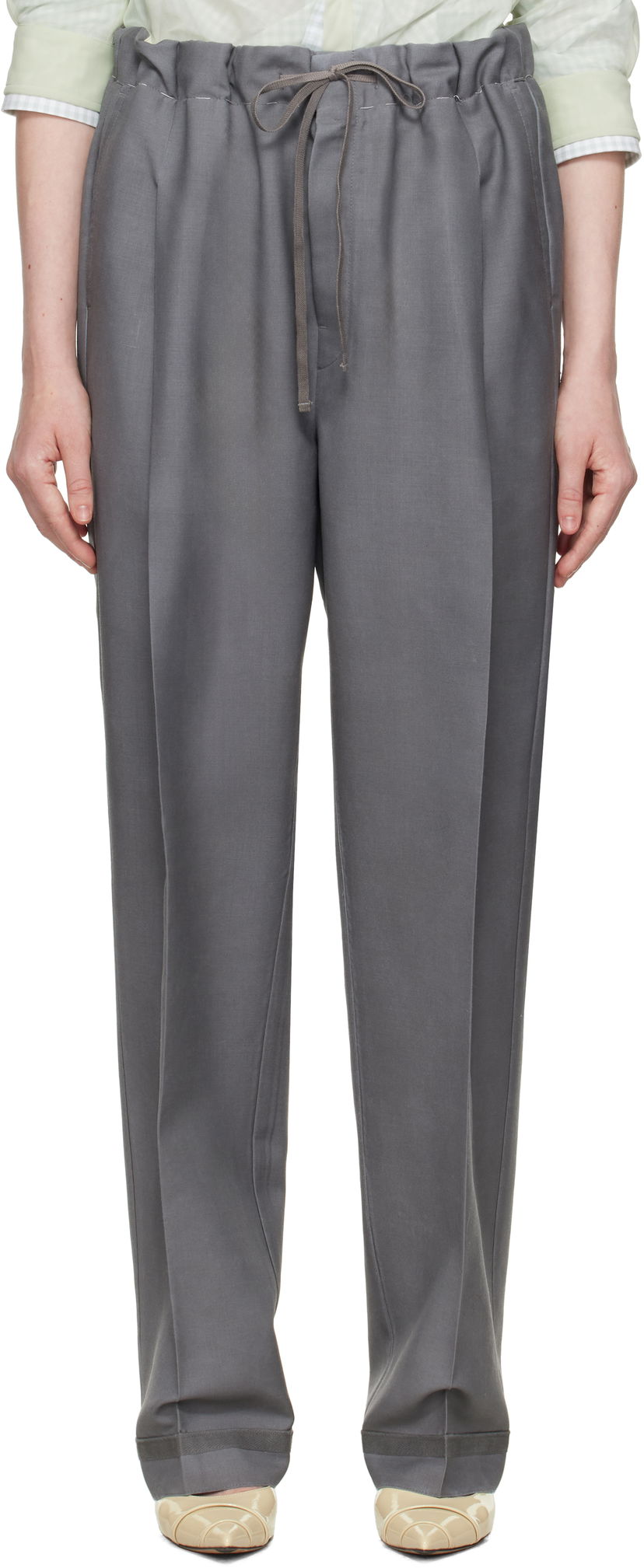 Hlače Maison Margiela Maison Margiela Mohair Trousers Siva | S51KA0572 M35301