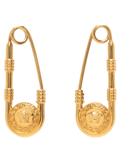 Naušnice Versace Safety Pin Earrings Bež | 1004827_1A00620