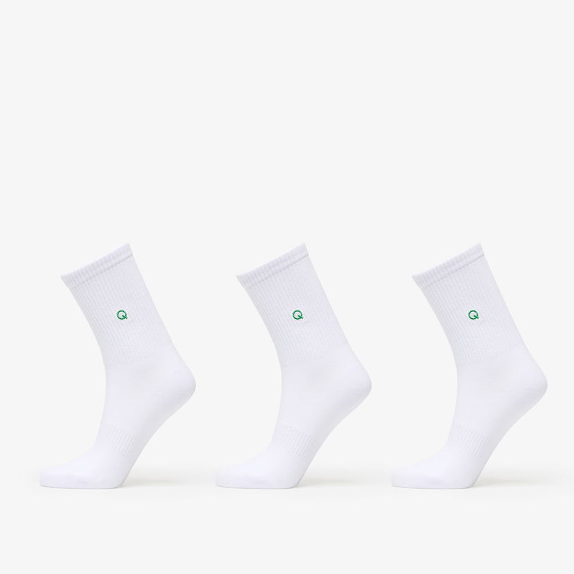 Čarape Queens Essential Short Crew Socks 3-Pack Bijela | QNS_063