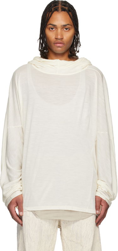 Dukserice Rick Owens Concordians Loose-Fit Cowl Neck Tunic Hoodie Bež | RR02E1502 JSW, 0