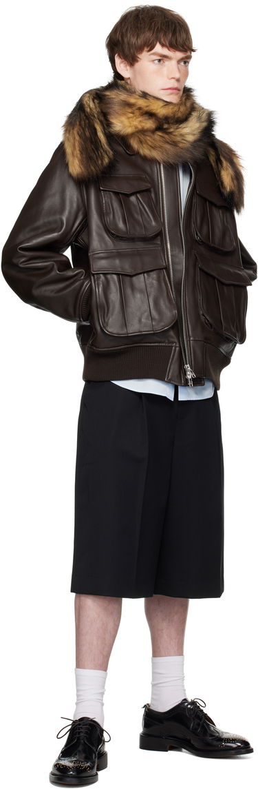 Bomber jakna Simone Rocha Simone Rocha Oversized Multi-Pocket Aviator Jacket Smeđa | 6130 0456, 3