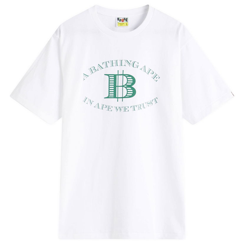 Majica kratkih rukava BAPE Money B Logo Graphic T-Shirt, Size Large Bijela | 001TEL301058M-WHT