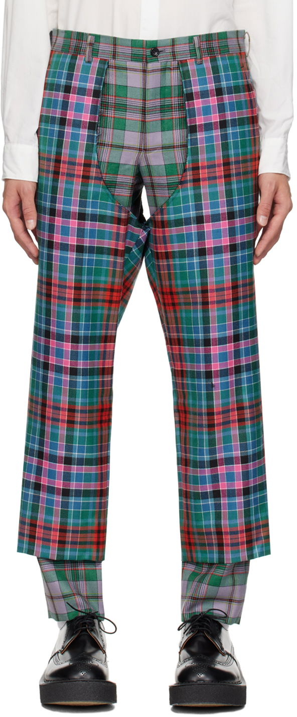 Hlače Comme des Garçons Comme des Garçons Homme Plus Tartan Chaps Trousers Višebojno | PL-P013-051-1-1