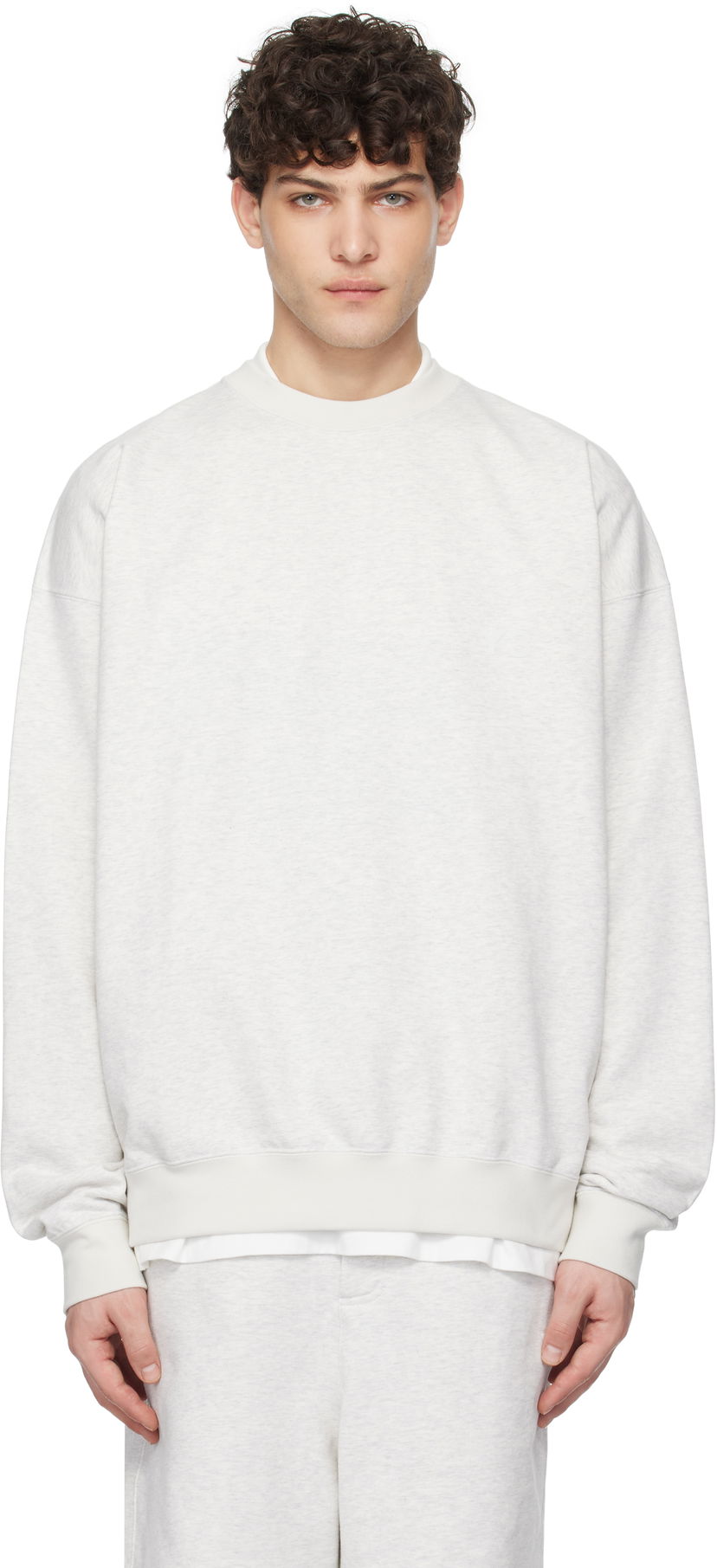 Dukserice Y-3 Y-3 French Terry Crew Sweatshirt Siva | JM7874
