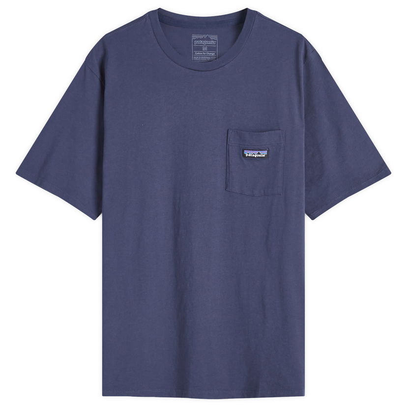 Majica kratkih rukava Patagonia Daily Pocket T-Shirt Plava | 53255-NENA