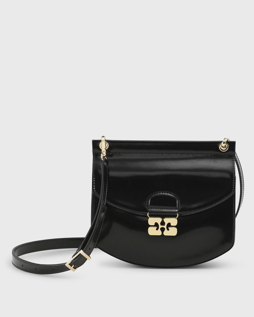 Ručna torbica GANNI Apo-G Bag Small Patent Crna | A6112-099
