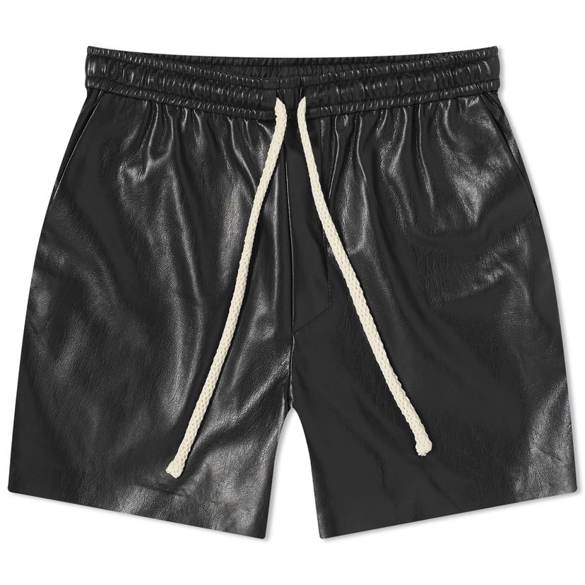 Kratke hlače Nanushka Maurine Leather Look Shorts Crna | NW24RSST00599