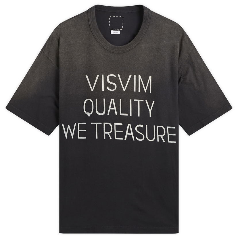 Majica kratkih rukava visvim Jumbo Distressed 'Quality We Treasure' Print T-Shirt Crna | 0125205010016-BLK