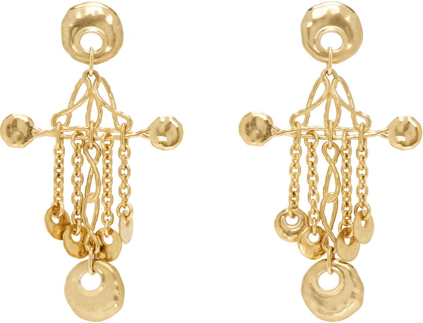 Naušnice CHLOÉ Chloé 'The Chloé Eclectic' Gold-Tone Drop Earrings Metalik | CHC25SFE13CB7