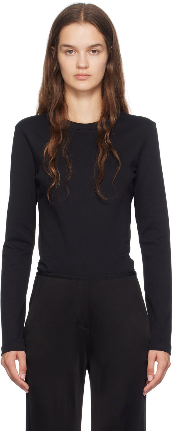 Majica kratkih rukava Helmut Lang Slim Long Sleeve T-Shirt Crna | O06HW507