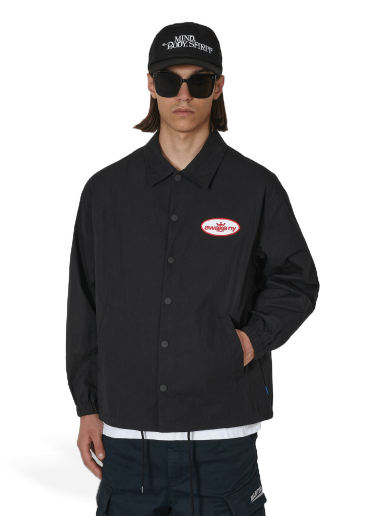 Jakna Awake NY King Logo Twill Coaches Jacket Crna | AWK-SP23-OT007  CHA