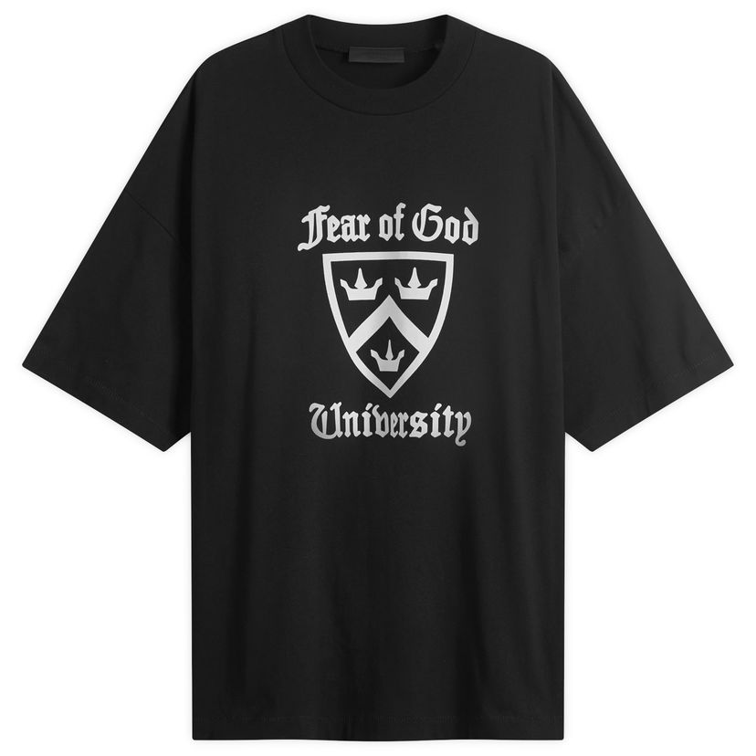 Majica kratkih rukava Fear of God Essentials University T-Shirt Crna | 125HO242000F