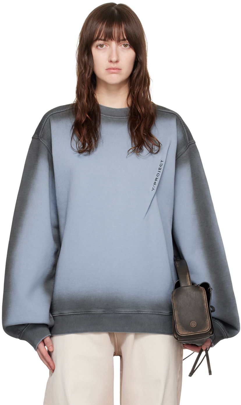 Dukserice Y/PROJECT Logo Sweatshirt Plava | 204SH001