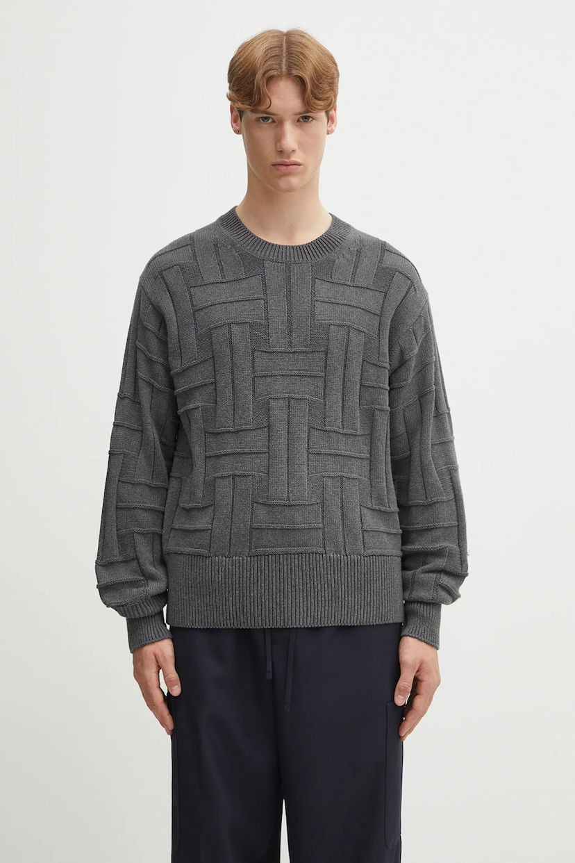 Džemper KENZO Kenzo Weave Jumper Knit Sweater Siva | FF55PU7083CB