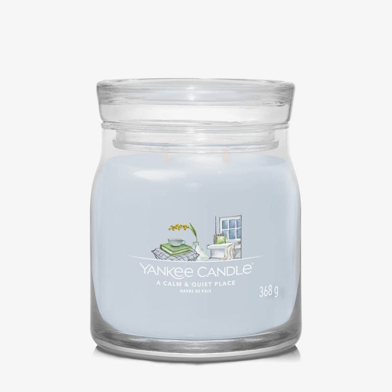 Svijeće Yankee Candle Signature Medium 2-Wick Jar Candle - A Calm & Quiet Place Plava | 40466