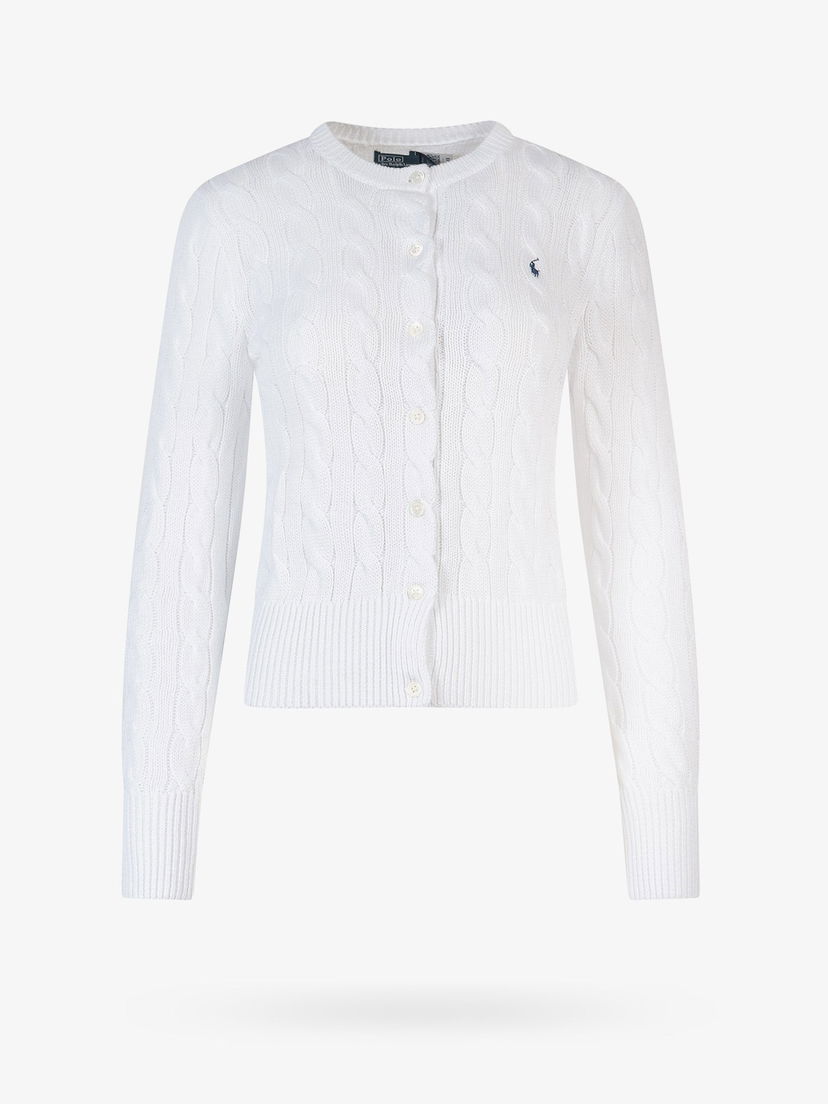 Džemper Polo by Ralph Lauren White Cable Knit Cardigan Bijela | 211891643001