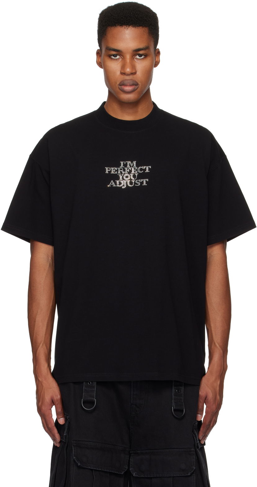 Majica kratkih rukava VETEMENTS 'I'm Perfect You Adjust' Graphic T-Shirt Crna | UA66TR680B
