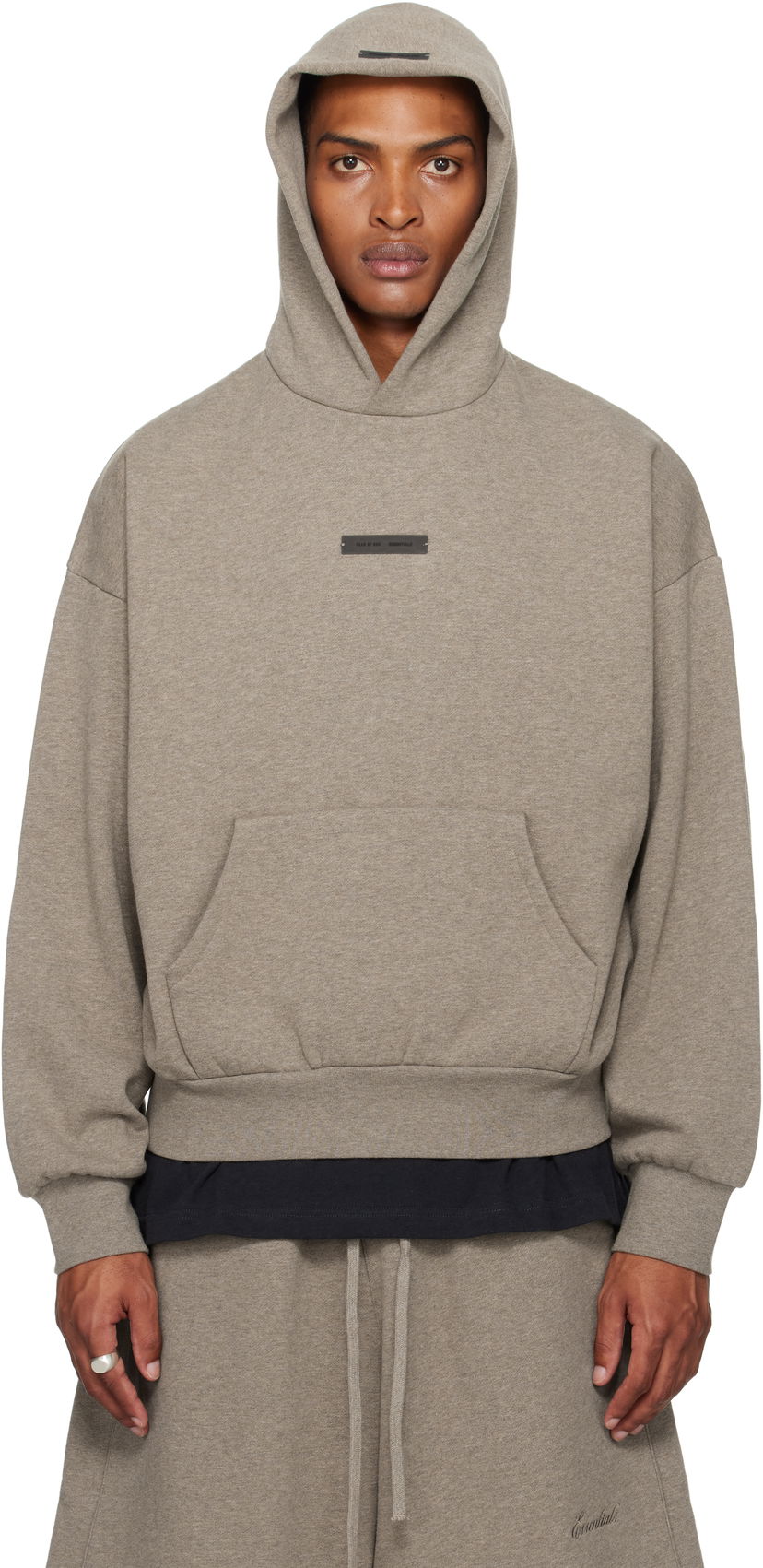 Dukserice Fear of God Fear of God ESSENTIALS Fleece Hoodie, Classic Fit Siva | 192SP252053F