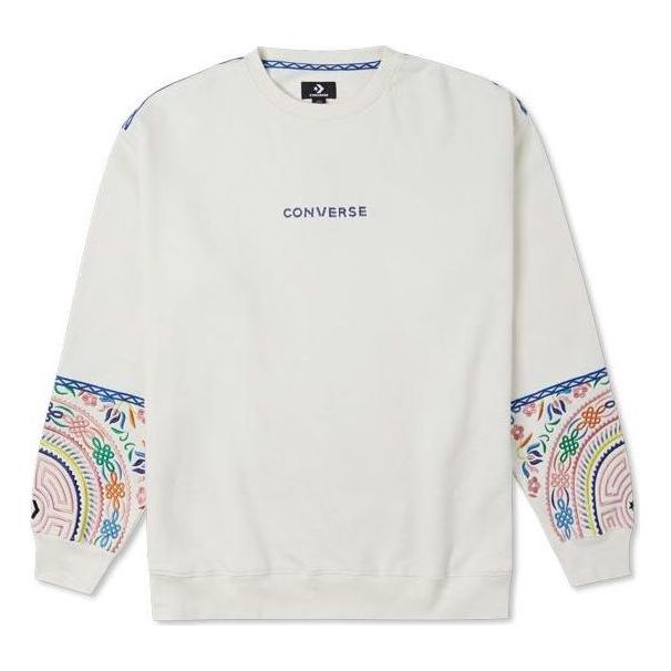 Dukserice Converse Tapestry Crewneck Sweatshirt Bijela | 10025058-A01